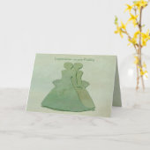 真新しく素朴な結婚式のおめでとうカードレズビアンの花嫁 カード (黄色い花)