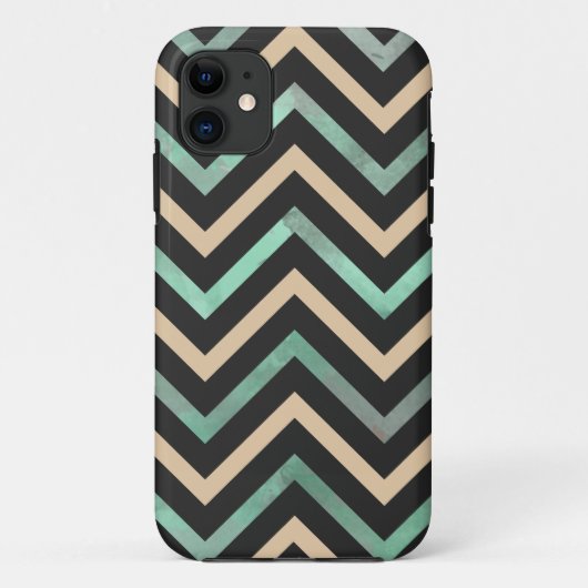 真新しく黒いタンシェブロン Case-Mate iPhoneケース (裏面)