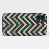 真新しく黒いタンシェブロン Case-Mate iPhoneケース (裏面(横))