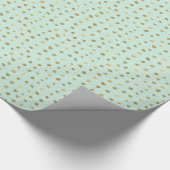 真新しく、かわいらしい金ゴールドの点 ラッピングペーパー (角)