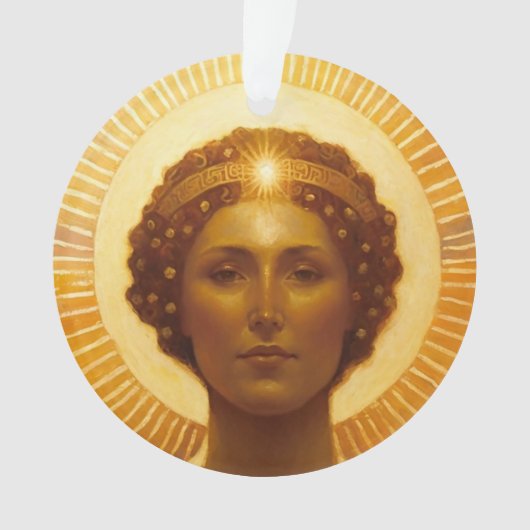 真昼に輝く黄金の天使   オーナメント (正面)