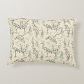 真昼のエグレット – 川に沿って – 鳥のパターン。 アクセントクッション (裏面)