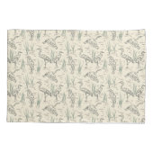 真昼のエグレット – 川に沿って – 鳥のパターン。 枕カバー (裏面)