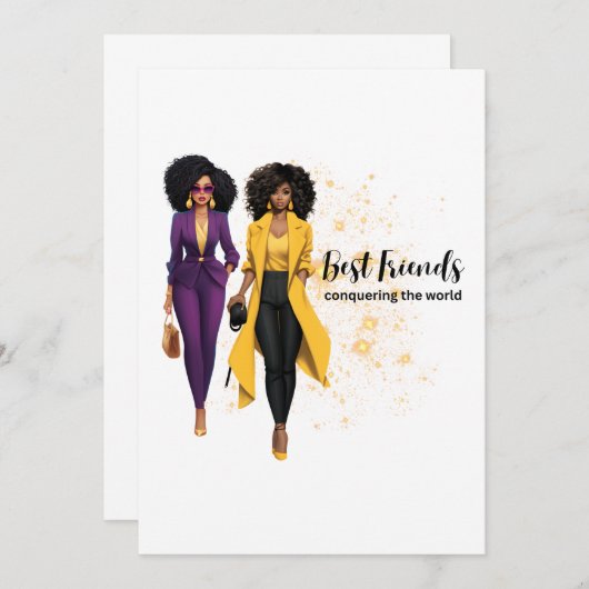 真最高のの友人のための友だち最高ののカード サンキューカード (正面/裏面)