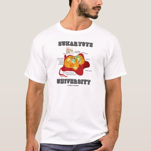 真核生物大学(動物の細胞) Tシャツ (正面)