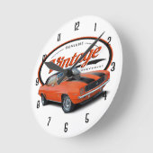 真正のカマロ ラウンド壁時計 (傾斜)