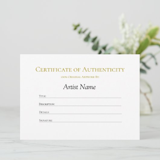 真正ミニマル性証明書の消去 招待状 (スタンド正面)