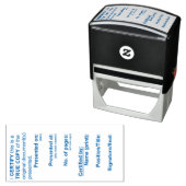真正写しスタンプ(弁護士および公証人用) - 2.9" x 1.4" セルフインキングスタンプ (インサイチュ)