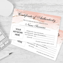 真正性アートワーク証明書