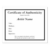 真正性美術テンプレート ラバースタンプ (インプリント)