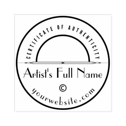 真正性美術品小売業マーケティング ラバースタンプ (インプリント)