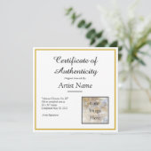 真正性証明書付アート写真 招待状 (スタンド正面)