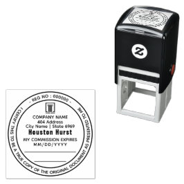 真正書公証人法ラウンドブラック セルフインキングスタンプ