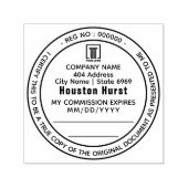 真正書公証人法ラウンドブラック セルフインキングスタンプ (デザイン)