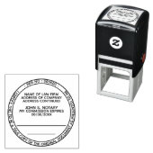 真正書公証人法ラウンドブラック セルフインキングスタンプ (インサイチュ)