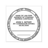 真正書公証人法ラウンドブラック セルフインキングスタンプ (デザイン)