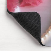 真珠およびカーネーション-チームワークのmousepad マウスパッド (コーナー)