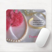 真珠およびカーネーション-チームワークのmousepad マウスパッド (マウス)