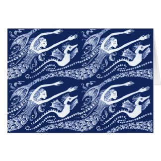 真珠およびタツノオトシゴを持つ人魚