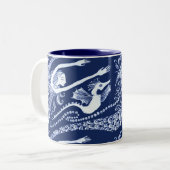真珠およびタツノオトシゴを持つ人魚 ツートーンマグカップ (正面左)