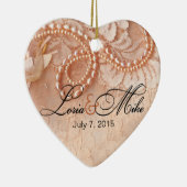 真珠およびレースの写真|の完全なモモ セラミックオーナメント (右)