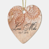 真珠およびレースの写真|の完全なモモ セラミックオーナメント (左)