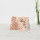 真珠およびレースは|の完全なモモ感謝していしています サンキューカード (正面)