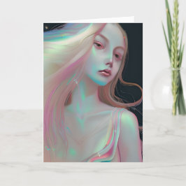 真珠かわいらし色の肌をした神秘的な女性 カード