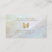 真珠かわいらし蝶の金箔 名刺 (裏面)