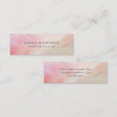 真珠かわいらし貝の珊瑚色のピンク色の母 スキニー名刺 (正面/裏面)