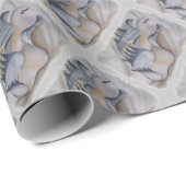 真珠が付いているカキ貝 ラッピングペーパー (ロールコーナー)