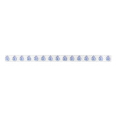 真珠が付いている水彩画のカキ貝 サテンリボン (正面)