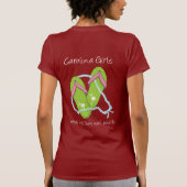 真珠とのカロライナの女の子の衣服のビーチサンダル Tシャツ (裏面)