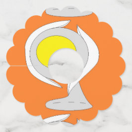 真珠とオバリスクのワイングラスラベル ワイングラスタグ