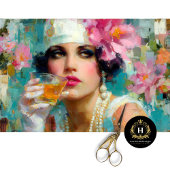 真珠とカクテルヴィンテージグラムデクページ 薄葉紙