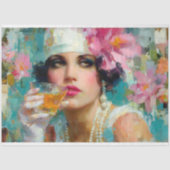 真珠とカクテルヴィンテージグラムデクページ 薄葉紙 (正面)