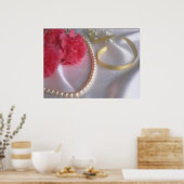 真珠とカーネーションをタガリーで ポスター (キッチン)