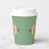 真珠とグリーンの12結婚/30周年 紙コップ (左)