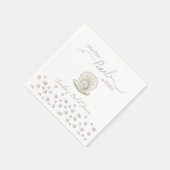 真珠とシェル真珠恋しく思コアへMRSブライダルシャワー スタンダードカクテルナプキン (角)