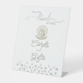 真珠とシェル真珠恋しく思コアへMRSブライダルシャワー 台座サイン (正面)