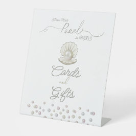 真珠とシェル真珠恋しく思コアへMRSブライダルシャワー 台座サイン