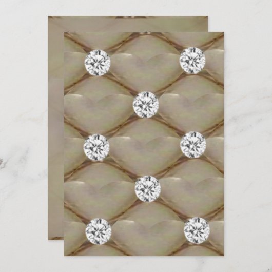 真珠とダイヤモンド 招待状 (正面/裏面)