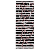 真珠とチェインストライプを持つワインではないヴィンテージ ワインギフトバッグ (裏面)