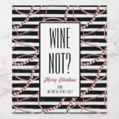 真珠とチェインストライプを持つワインではないヴィンテージ ワインラベル (シングルラベル)