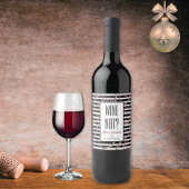 真珠とチェインストライプを持つワインではないヴィンテージ ワインラベル