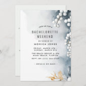 真珠とフローラバチェロレッテ週末パーティー 招待状 (正面/裏面)