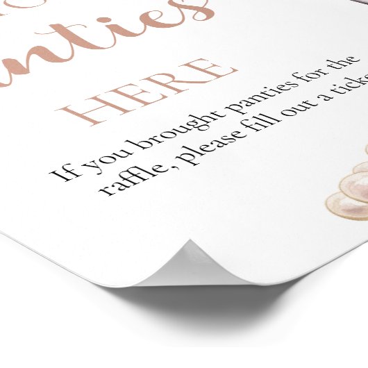 真珠とプロセッコあなたのパンティゲームサインをドロップ ポスター (角)