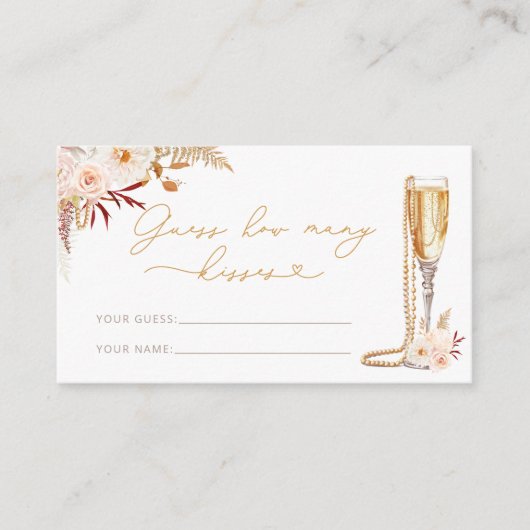 真珠とプロセッコいくつのキスブライダルゲーム エンクロージャーカード (正面)