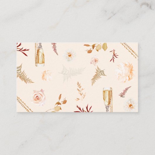 真珠とプロセッコとフローラディスプレイシャワー エンクロージャーカード (裏面)