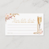 真珠とプロセッコとフローラデート夜アイディア エンクロージャーカード (正面)